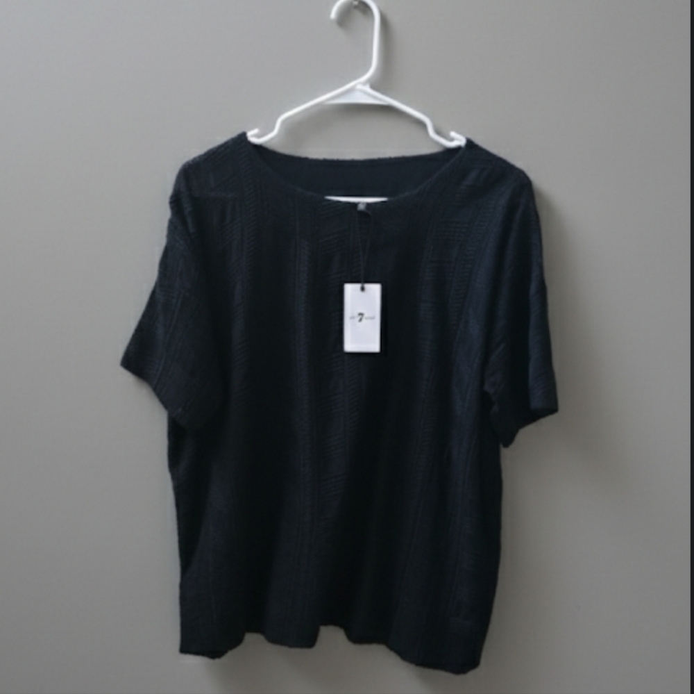 7 for all mankind  Black XS Business Casual Blouse NWT!